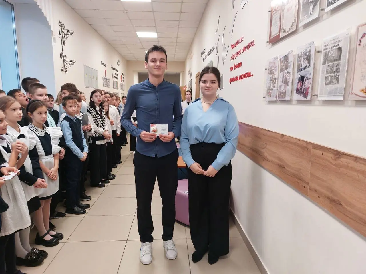 Вручение значков ГТО и грамот 